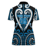 Custom Aotearoa Ngati Kahungunu Women Polo Shirt Maori Tribal Pattern