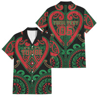 Custom Aotearoa Ngai Tuhoe Family Matching Puletasi and Hawaiian Shirt Maori Tribal Pattern