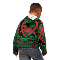 Custom Aotearoa Ngai Tuhoe Kid Hoodie Maori Tribal Pattern