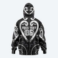 Custom Aotearoa Ngati Raukawa Hoodie Maori Tribal Pattern