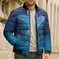 Polynesia Manta Ray Bomber Puffer Jacket Let's The Sea Set You Free - Polynesian Pride