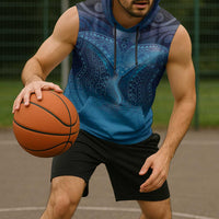 Polynesia Manta Ray Sleeveless Hoodie Let's The Sea Set You Free - Polynesian Pride