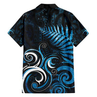 New Zealand Sea Week Family Matching Off Shoulder Maxi Dress and Hawaiian Shirt Maori Wave Pattern Ocean Blue LT05 - Polynesian Pride