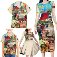 Samoa Culture Family Matching Long Sleeve Bodycon Dress and Hawaiian Shirt Embracing The Spirit LT05 - Polynesian Pride