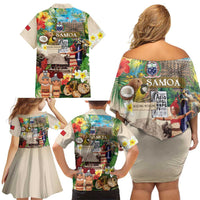 Samoa Culture Family Matching Off Shoulder Short Dress and Hawaiian Shirt Embracing The Spirit LT05 - Polynesian Pride