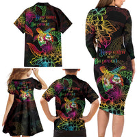 Hawaii Pride Family Matching Long Sleeve Bodycon Dress and Hawaiian Shirt Aloha Is Aloha LT05 - Polynesian Pride