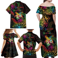 Hawaii Pride Family Matching Off Shoulder Maxi Dress and Hawaiian Shirt Aloha Is Aloha LT05 - Polynesian Pride