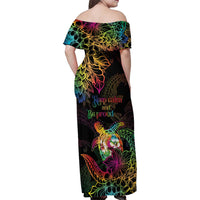 Hawaii Pride Family Matching Off Shoulder Maxi Dress and Hawaiian Shirt Aloha Is Aloha LT05 - Polynesian Pride