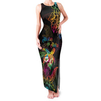Hawaii Pride Family Matching Tank Maxi Dress and Hawaiian Shirt Aloha Is Aloha LT05 Mom's Dress Colorful - Polynesian Pride