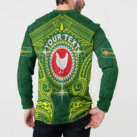 Personalized American Samoa Manua Cession Day Button Sweatshirt Up Up The Moa