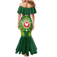 Personalized American Samoa Manua Cession Day Family Matching Mermaid Dress and Hawaiian Shirt Up Up The Moa LT05 - Polynesian Pride