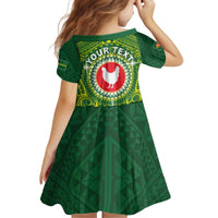 Personalized American Samoa Manua Cession Day Kid Short Sleeve Dress Up Up The Moa