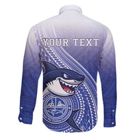 Personalized Samoana High School Family Matching Off The Shoulder Long Sleeve Dress and Hawaiian Shirt Polynesian Tribal Shark LT05 - Polynesian Pride