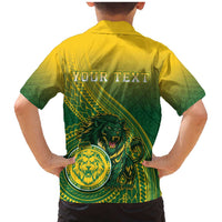 Personalized Leone High School Family Matching Mermaid Dress and Hawaiian Shirt Leone Lion LT05 - Polynesian Pride