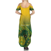 Personalized Leone High School Family Matching Summer Maxi Dress and Hawaiian Shirt Leone Lion