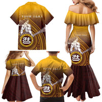 Personalized Tafuna High School Family Matching Mermaid Dress and Hawaiian Shirt Polynesian Warrior LT05 - Polynesian Pride