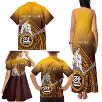 Personalized Tafuna High School Family Matching Tank Maxi Dress and Hawaiian Shirt Polynesian Warrior LT05 - Polynesian Pride