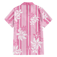 Hawaii Kakau Tribal Family Matching Puletasi and Hawaiian Shirt With Pink Tiare LT05 - Polynesian Pride