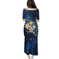 Hawaii Honu Family Matching Puletasi and Hawaiian Shirt Polynesian Curves Plumeria LT05 - Polynesian Pride