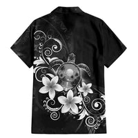 Hawaii Honu Family Matching Mermaid Dress and Hawaiian Shirt Polynesian Curves Plumeria Grayscale LT05 - Polynesian Pride