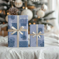 Vintage Lapita Wrapping Paper Iconic Double Face Pattern Blue - Polynesian Pride