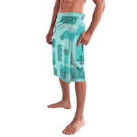 Vintage Lapita Lavalava Iconic Double Face Pattern Turquoise LT05