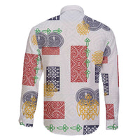 Vintage Lapita Family Matching Long Sleeve Bodycon Dress and Hawaiian Shirt Iconic Double Face Pattern LT05 - Polynesian Pride