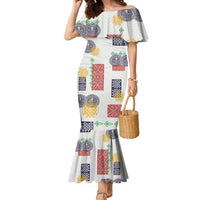 Vintage Lapita Family Matching Mermaid Dress and Hawaiian Shirt Iconic Double Face Pattern LT05 Mom's Dress Colorful - Polynesian Pride