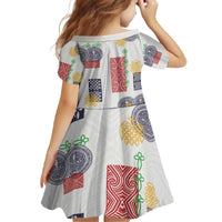 Vintage Lapita Family Matching Off The Shoulder Long Sleeve Dress and Hawaiian Shirt Iconic Double Face Pattern LT05 - Polynesian Pride