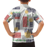 Vintage Lapita Family Matching Short Sleeve Bodycon Dress and Hawaiian Shirt Iconic Double Face Pattern LT05 - Polynesian Pride