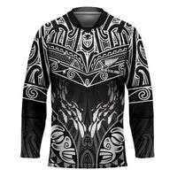 Custom New Zealand Fishing Hockey Jersey Aotearoa Maori Koru LT05 Unisex Black - Polynesian Pride