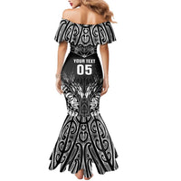 Custom New Zealand Fishing Mermaid Dress Aotearoa Maori Koru LT05 - Polynesian Pride