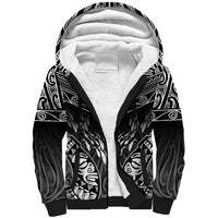Custom New Zealand Fishing Sherpa Hoodie Aotearoa Maori Koru LT05 Unisex Black - Polynesian Pride