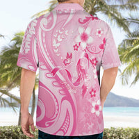 Personalised Memorial Pink Breast Cancer Awareness Hawaiian Shirt Plumeria Floral Tribal Pattern LT05 - Polynesian Pride