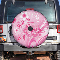 Memorial Pink Breast Cancer Awareness Spare Tire Cover Plumeria Floral Tribal Pattern LT05 Pink - Polynesian Pride