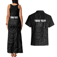 Custom New Zealand Marathon Couples Matching Tank Maxi Dress and Hawaiian Shirt Maori Style LT05 - Polynesian Pride