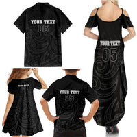 Custom New Zealand Marathon Family Matching Summer Maxi Dress and Hawaiian Shirt Maori Style LT05 - Polynesian Pride