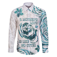 New Zealand Aotearoa Hari Ra Mama Family Matching Off The Shoulder Long Sleeve Dress and Hawaiian Shirt A Mother's Love Is Like No Otter LT05 Dad's Shirt - Long Sleeve White - Polynesian Pride