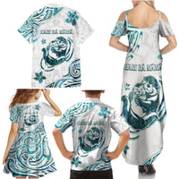 New Zealand Aotearoa Hari Ra Mama Family Matching Summer Maxi Dress and Hawaiian Shirt A Mother's Love Is Like No Otter LT05 - Polynesian Pride