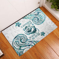 New Zealand Aotearoa Hari Ra Mama Rubber Doormat A Mother's Love Is Like No Otter LT05 White - Polynesian Pride