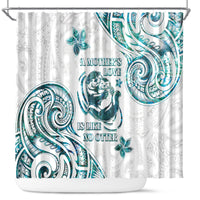 New Zealand Aotearoa Hari Ra Mama Shower Curtain A Mother's Love Is Like No Otter LT05 White - Polynesian Pride