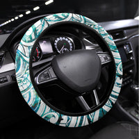 New Zealand Aotearoa Hari Ra Mama Steering Wheel Cover A Mother's Love Is Like No Otter LT05 Universal Fit White - Polynesian Pride