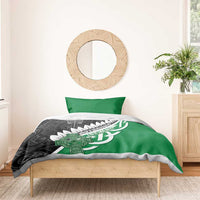 New Zealand And Ireland Rugby Bedding Set Silver Fern With Celtic Cross