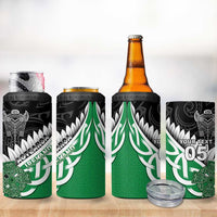 New Zealand And Ireland Rugby Custom 4 in 1 Can Cooler Tumbler Silver Fern With Celtic Cross LT05 - Polynesian Pride