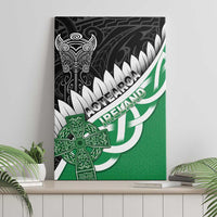 New Zealand And Ireland Rugby Canvas Wall Art Silver Fern With Celtic Cross LT05 - Polynesian Pride