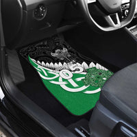 New Zealand And Ireland Rugby Car Mats Silver Fern With Celtic Cross LT05 - Polynesian Pride