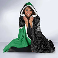 New Zealand And Ireland Rugby Hooded Blanket Silver Fern With Celtic Cross LT05 - Polynesian Pride