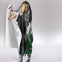 New Zealand And Ireland Rugby Hooded Blanket Silver Fern With Celtic Cross LT05 - Polynesian Pride