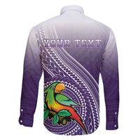Personalized Manua High School Family Matching Off The Shoulder Long Sleeve Dress and Hawaiian Shirt Polynesian Tribal Pattern LT05 - Polynesian Pride