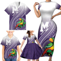 Personalized Manua High School Family Matching Short Sleeve Bodycon Dress and Hawaiian Shirt Polynesian Tribal Pattern LT05 - Polynesian Pride